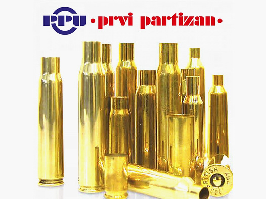 50 Stück NEUE PPU/PrviPartizan Langwaffenhülsen 8x60 S (Boxerzündung)/Unprimed Brass #C474