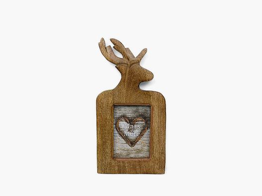 Lovergreen decoration motif picture frame with deer head as ornament