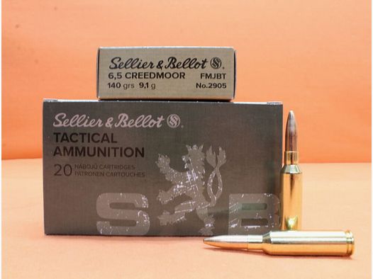 Sellier & Bellot S&B Patrone 6,5mmCreedmoor S&B/ Sellier&Bellot 140grs FMJ (2905)
