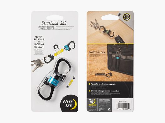 Nite Ize SlideLock® 360° Magnetische vergrendelbare dubbele karabiner