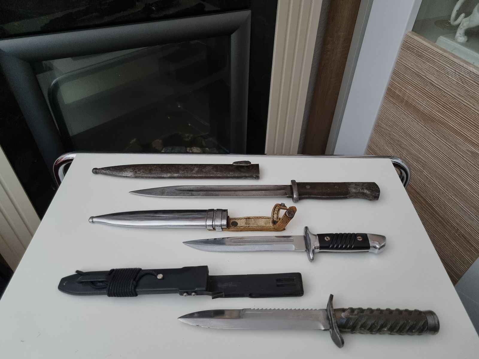 3x Bajonett, Dolch, Messer