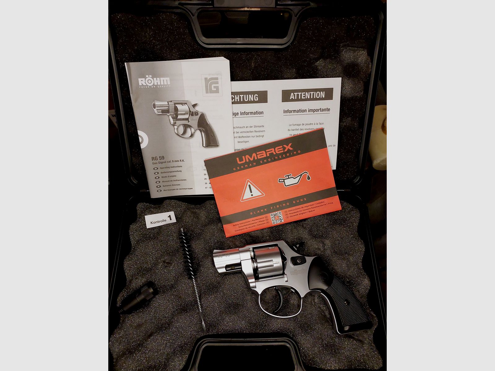 Röhm RG 59 Schreckschuss Revolver Alu Chrome 9 mm R.K. (PTB 735) neuwertig