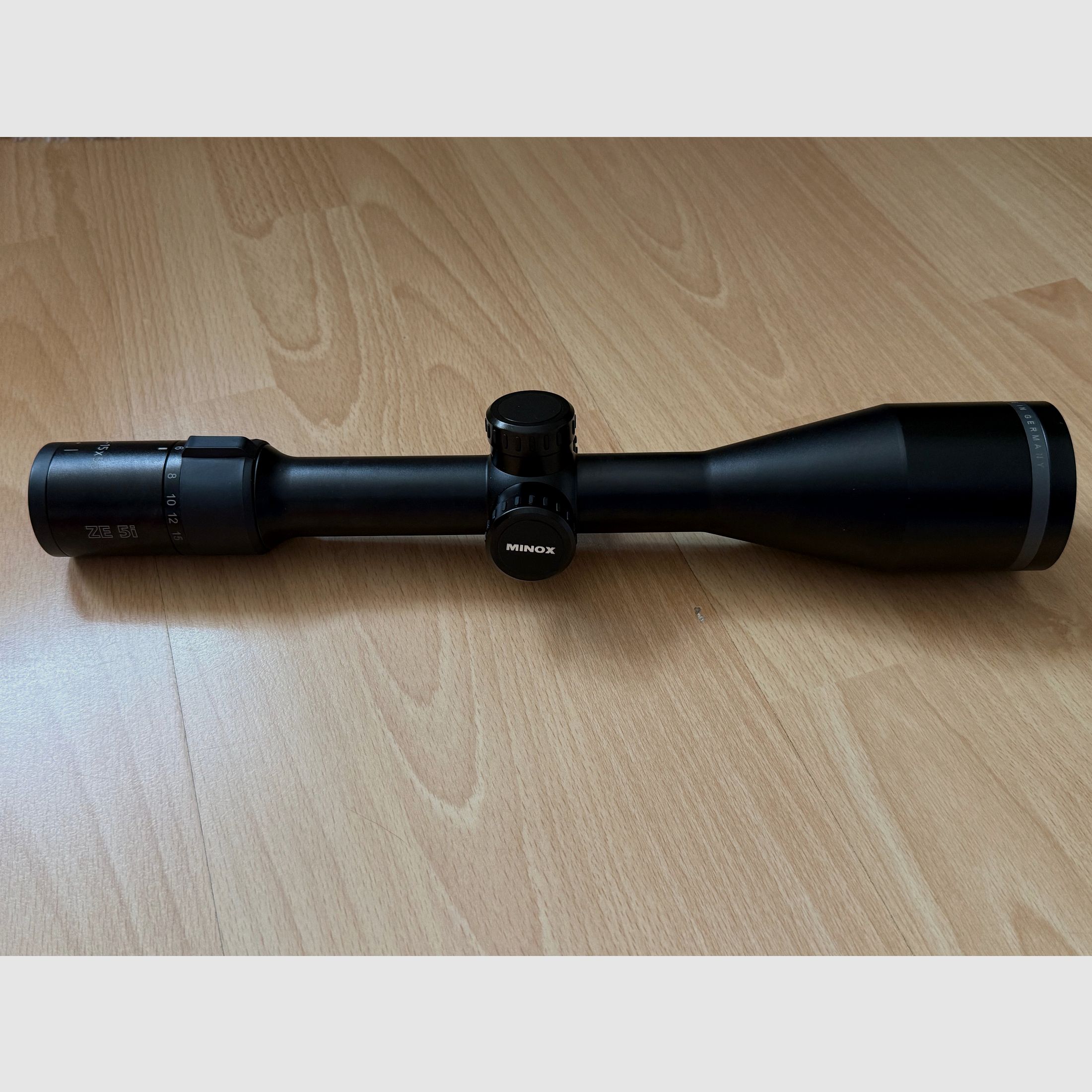 MINOX, ZE 5i, 3-15x56, telescopio, reticolo illuminato, ottica da caccia, vetro da caccia, Made in Germany, obiettivo da 56 mm, appostamento
