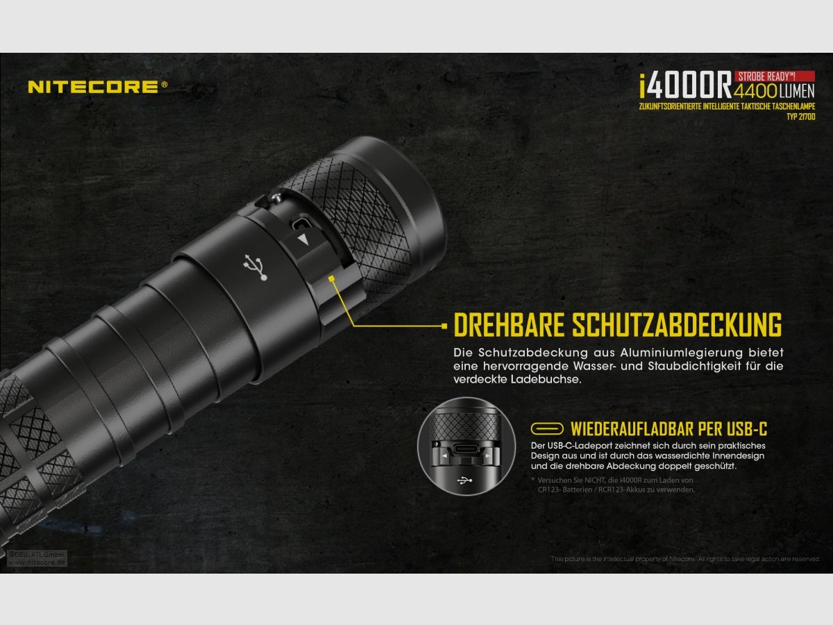 Nitecore I4000R flashlight i4000R 4400 lumens