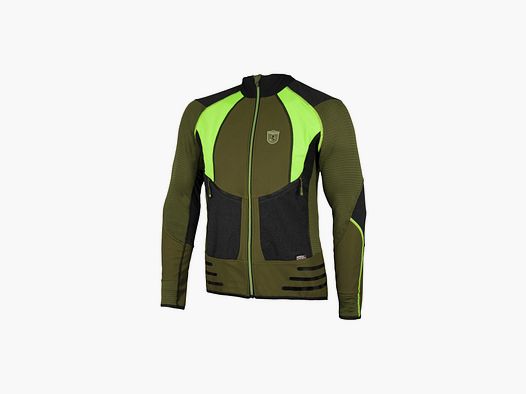 Trabaldo maillot technique Cayman H.V. vert avec des empiècements vert fluorescent