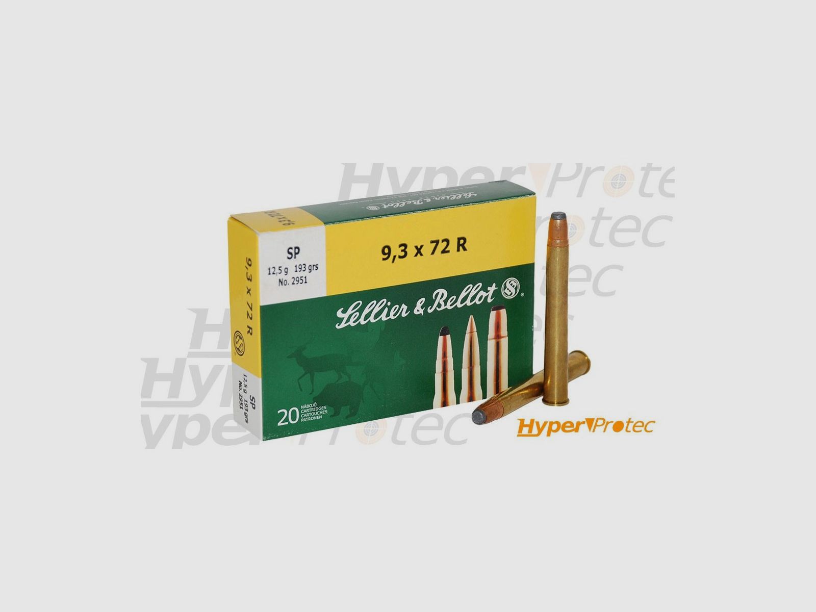 Munition 9,3x72 R Sellier Bellot SP, Bild 2 von 2