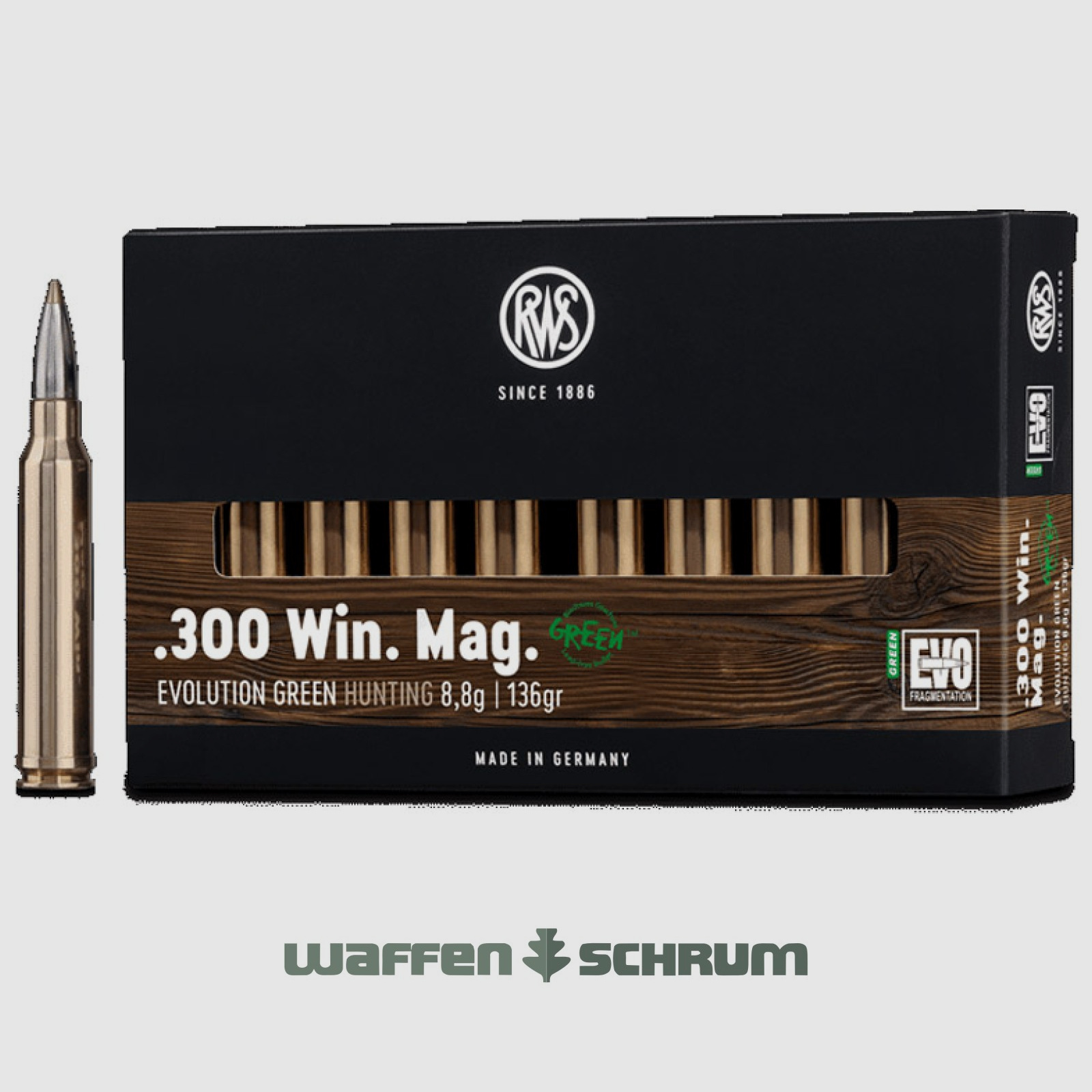 RWS Evo Green 9.0g - 139gr .300WinMag