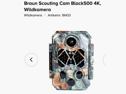 Wild cameras Braun Scouting Cam Black800 5K wild camera