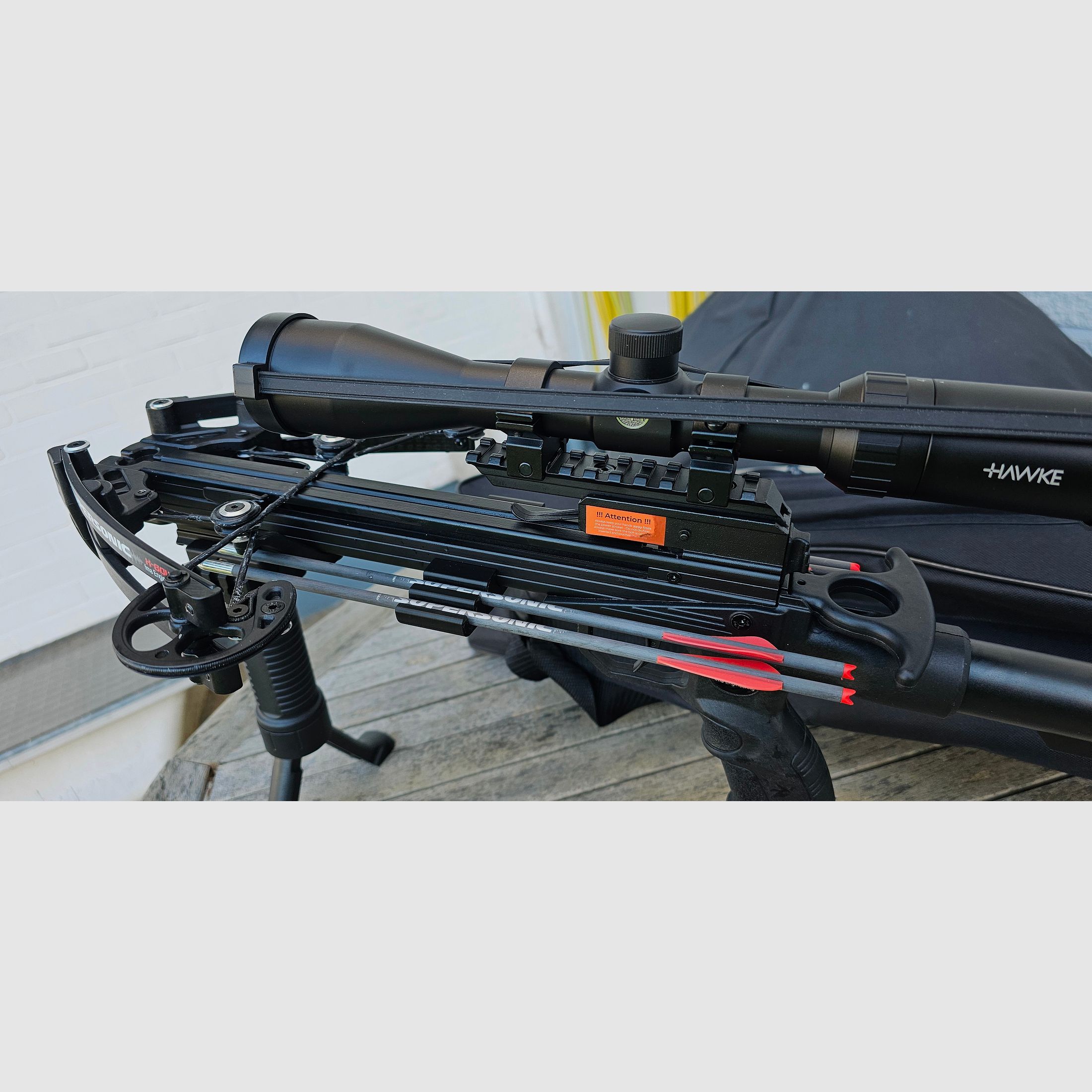 X-bow fma supersonic xl mit L Schaft und Hawk Vantage 3-9×40 Zielfernrohr