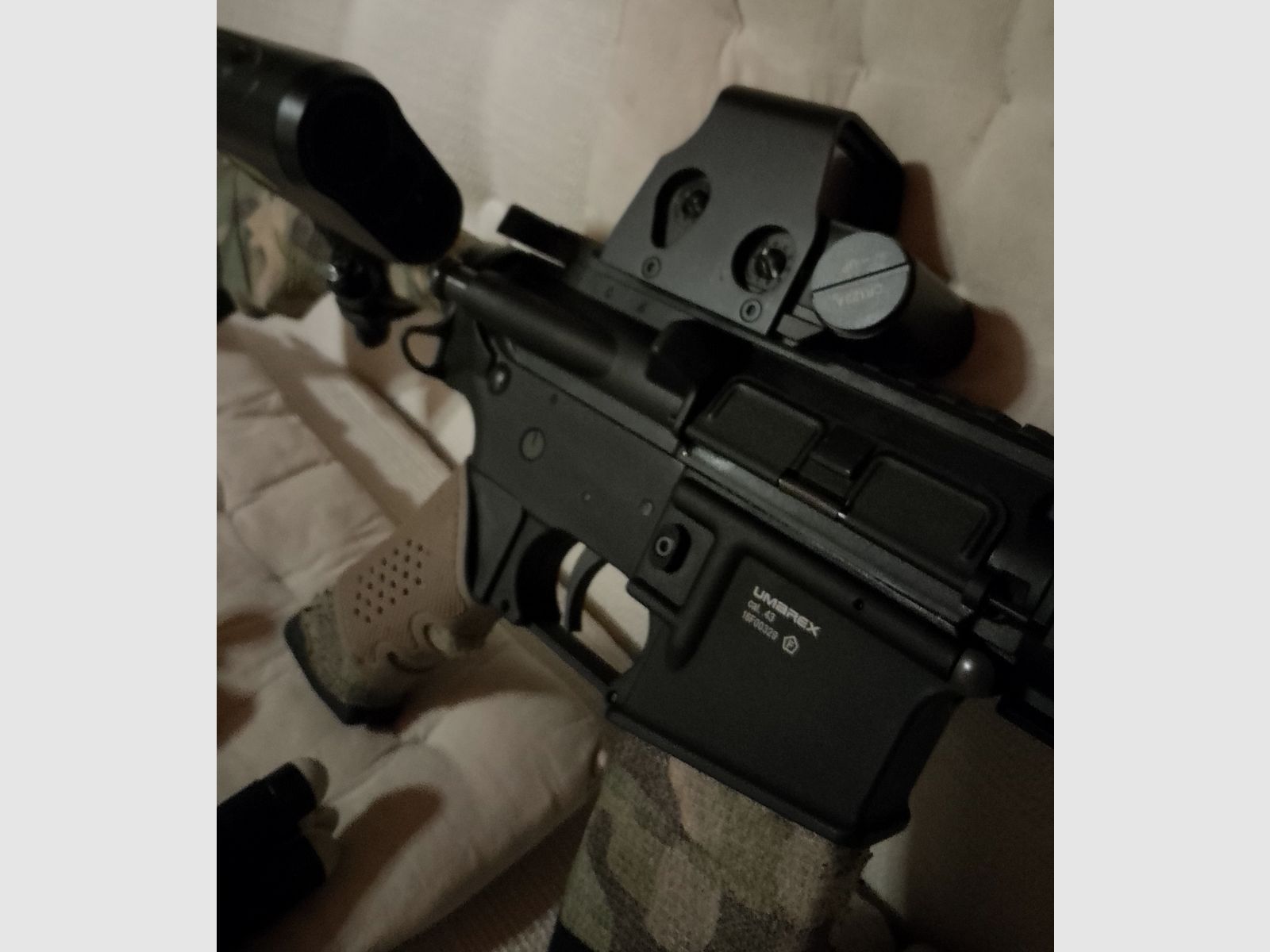 Combat Set T4E t4m RIS CO2 Druckluft Sturmgewehr Ram Tarnung  Holo Visier Laser Entfernungsmesser Home Defense Gewehr cal .43 upgraded Paintball Markierer