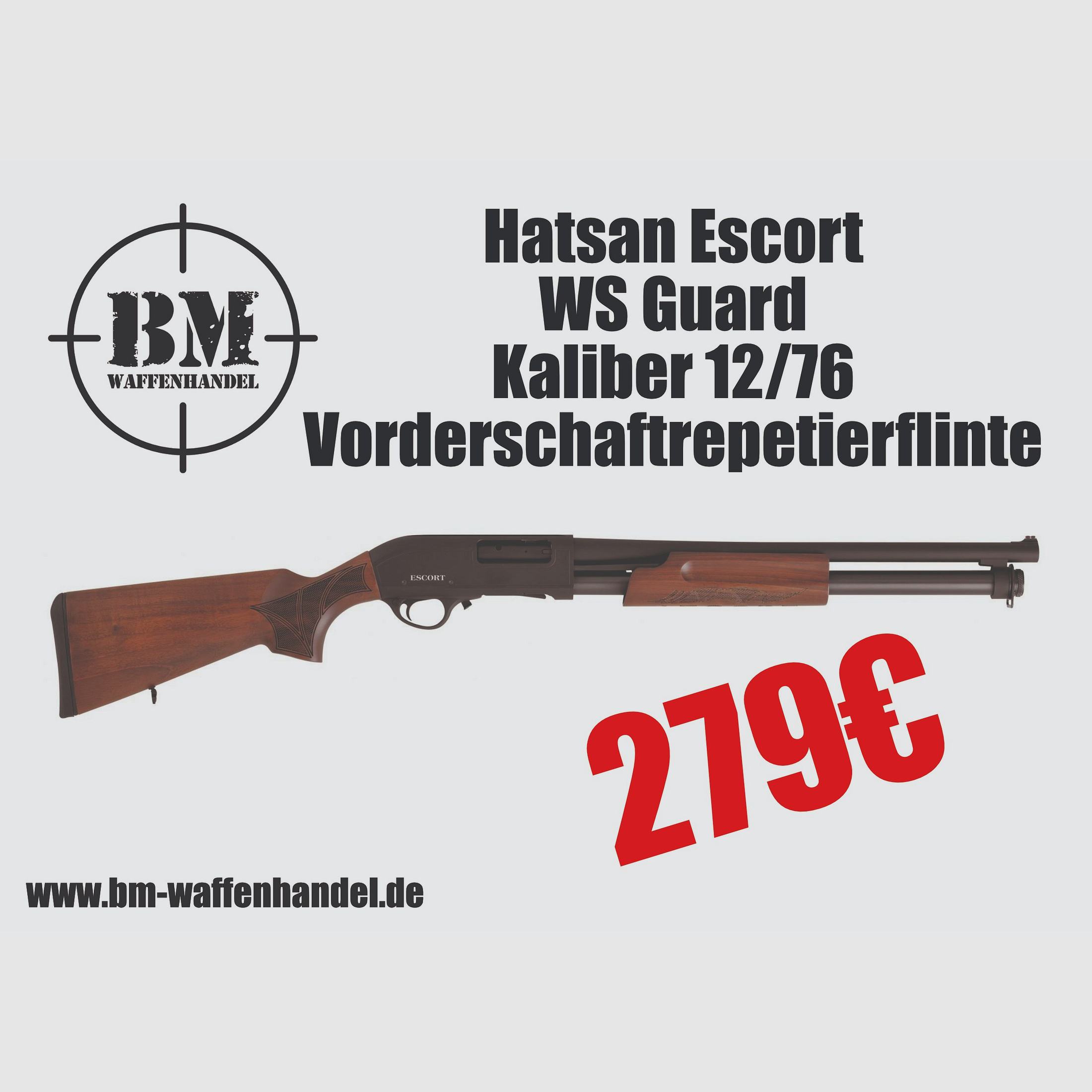 Hatsan Escort WS Guard Voorloop herhalingsgeweer 12/76