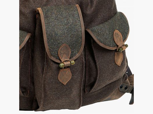 LODENRUCKSACK grün/braun mit wasserabweisender Teflon PISCHL Loden | 27 Liter, nur 900g | 52 x 52 cm