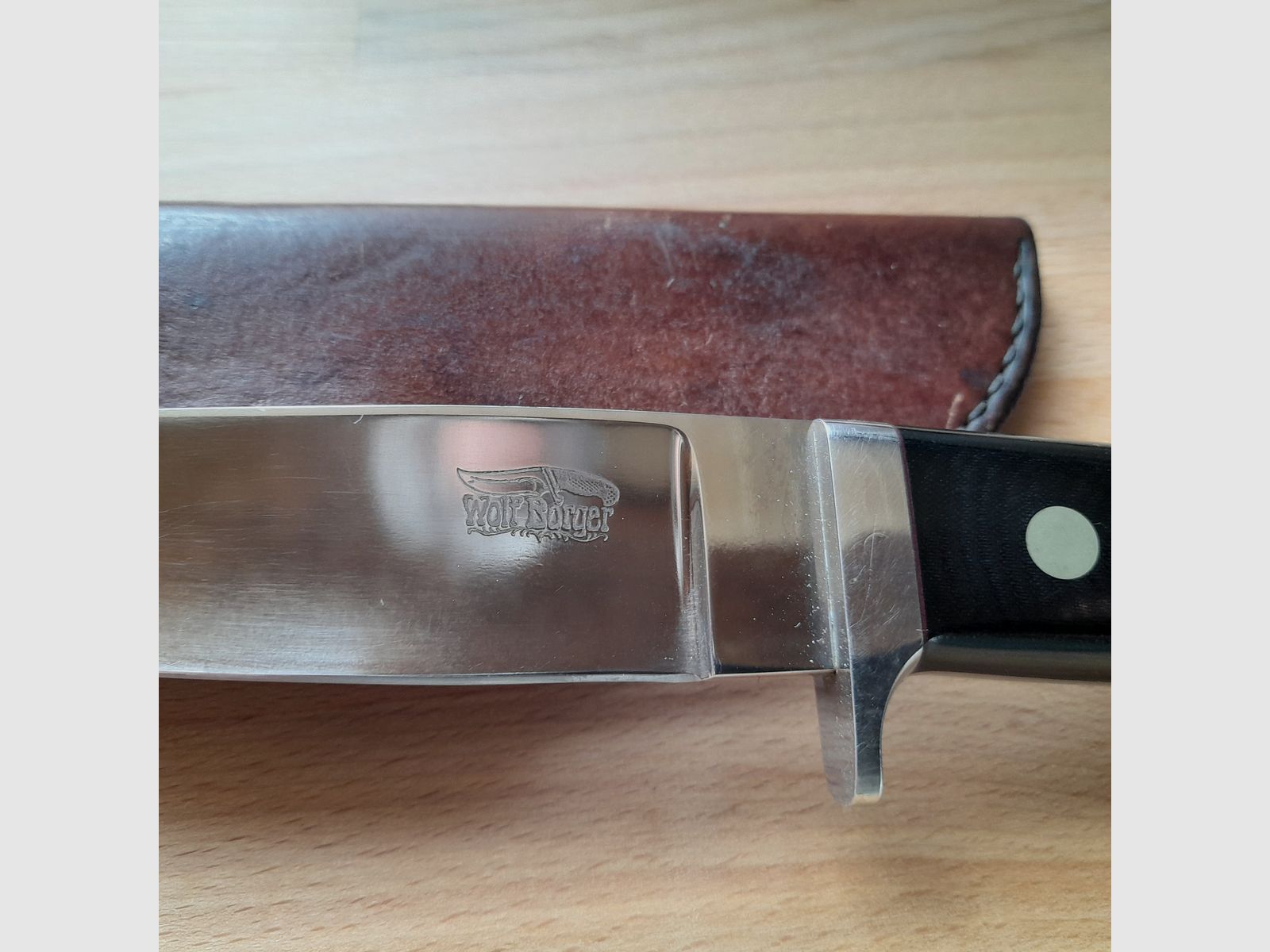 Wolf Borger Messer – vor ca. 35 Jahren auf einem Messermacher Treffen - Messe in Graben-Neudorf von ihm persönlich gekauft.