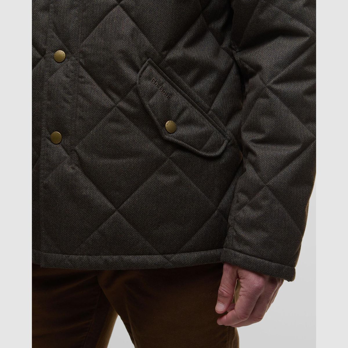 BARBOUR Chaqueta Acolchada de Invierno Shoveler Oliva
