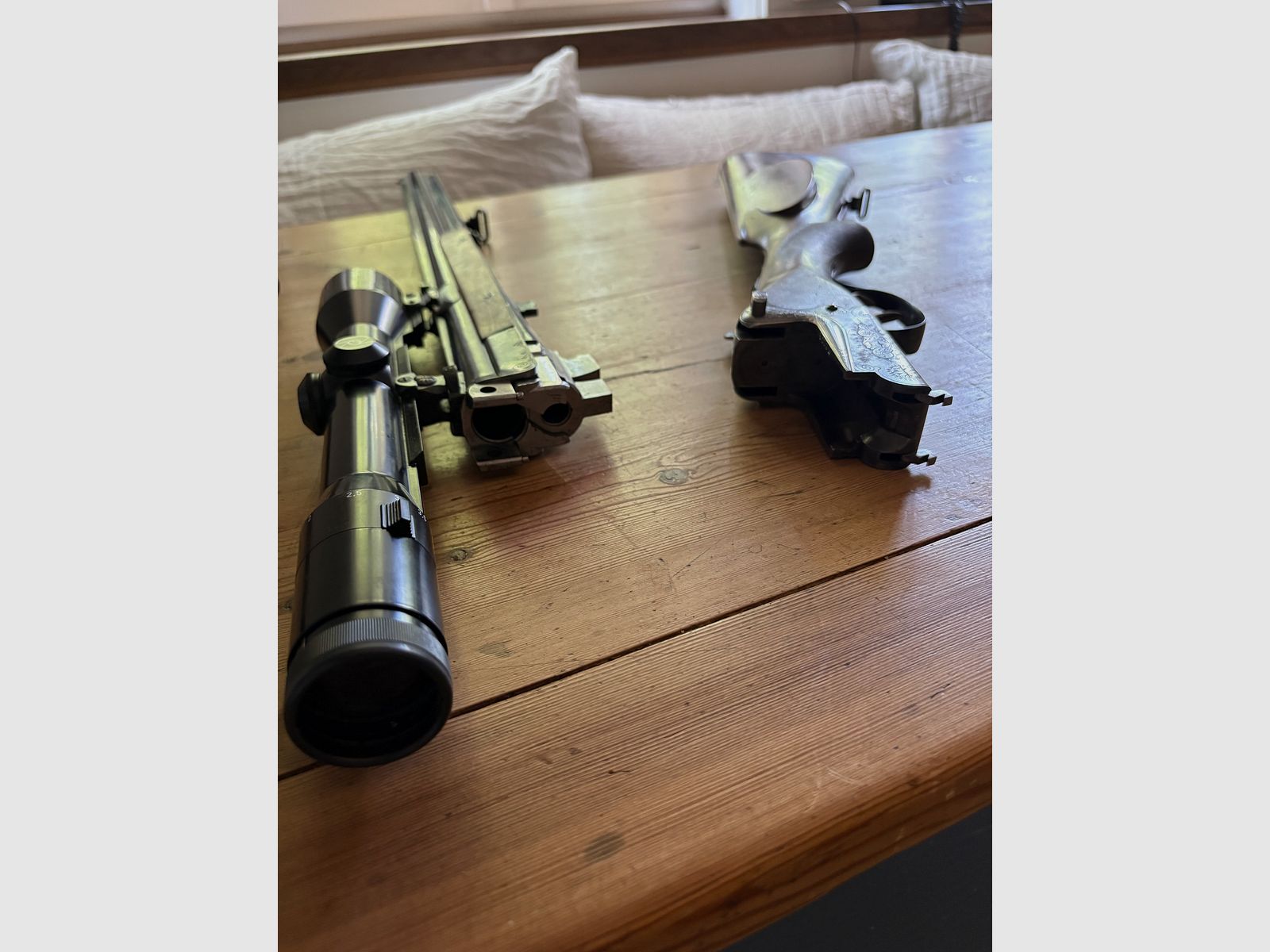 Karabin Merkel Bockbüchsflinte 7x57 R połączony z 12/70 z wymiennym zestawem strzelb 12/70