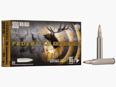 Federal Munitions de Fusil Premium .300 Win. Mag. 10,7 g / 165 gr Trophy Bonded Tip Vital Shok