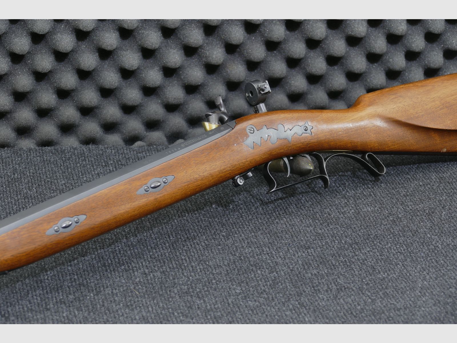Davide Pedersoli Vorderlader Gewehr Tryon Rifle (Model S.229) uitvoering Creedmoor, .45 zwartkruit, zeer goed onderhouden