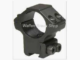 Montaje de anillo Bauer para riel prismático de 11 mm, negro mate, 1", altura de construcción 14 mm estándar