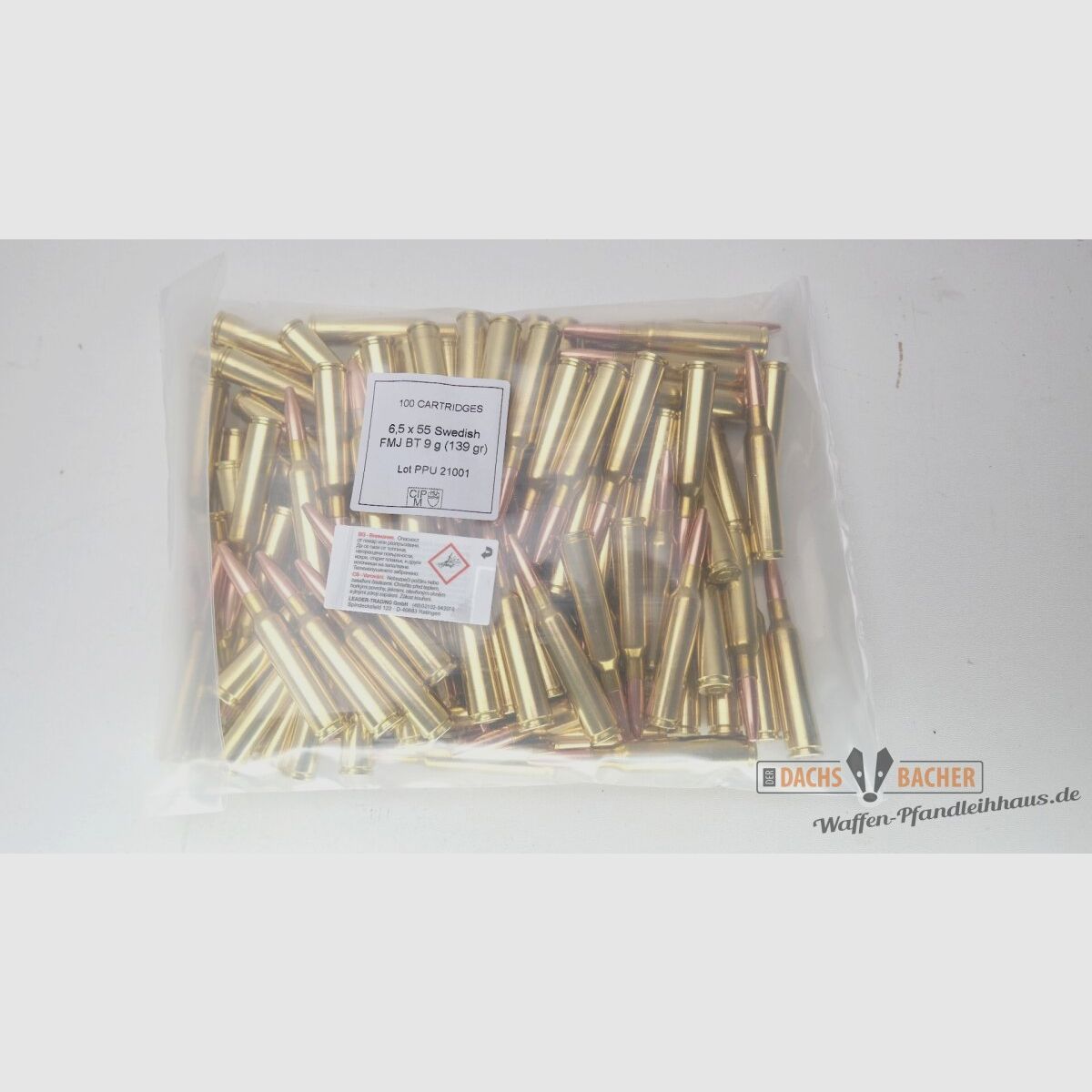 PPU Privi Partizan 6,5x55 SE Swedish 9g/139gr FMJ BT 100 Schuß Bulk