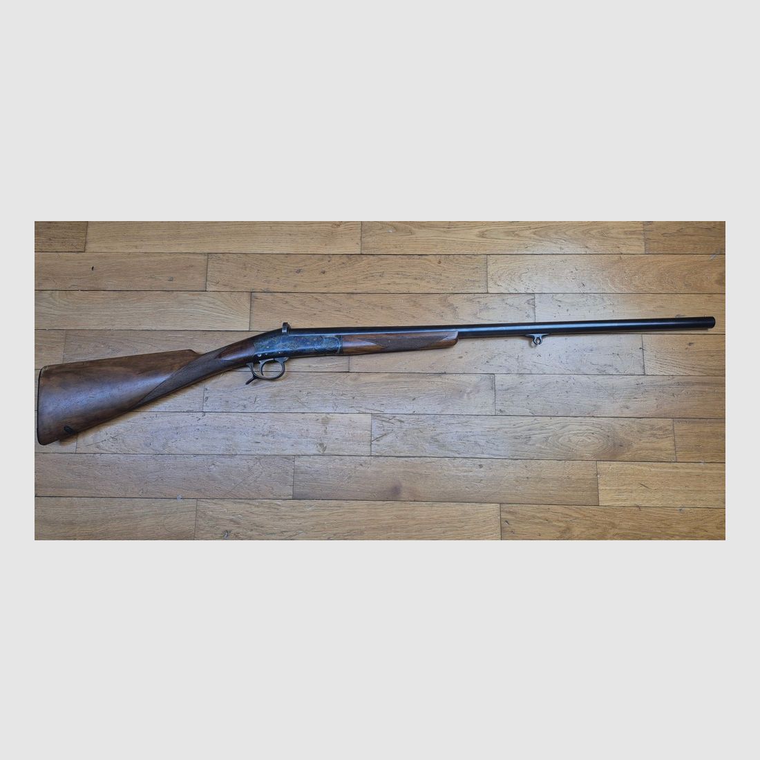 Sehr schönes Exemplar eines FUSIL SIMPLEX — Manufrance Saint-Étienne — Patentiert 1908 — Kal. 16/70 — Luxusversion in Nussbaum — Waffe aus den 50er Jahren — Kaliber 16/70 — Zu reinigen, aber wirklich in ausgezeichnetem Zustand — TBE++, Bild 2 von 38