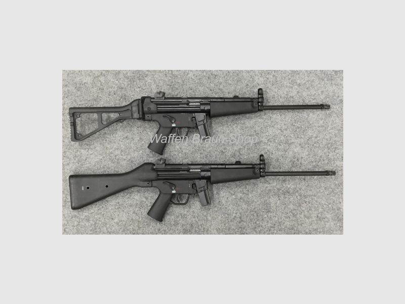 HK SLK SP5L, Kal. 9 mm Luger, m. Schulterstütze, schwarz, Lauflänge: 42,1 cm, Gesamtlänge: 87,4 cm