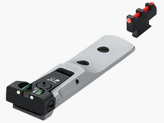 LPA Match FIBER-Optics S&W-Revolver Silber+Schwarz Korn zum Einhängen: Für Modell 629