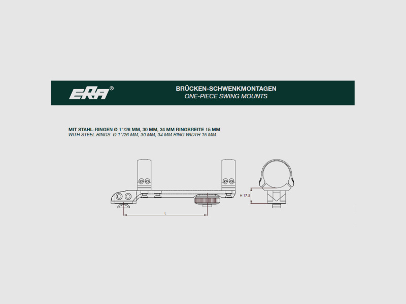 RECKNAGEL Montage BSM m. 30mmRinge einteilig - komplett 'G9Plus'