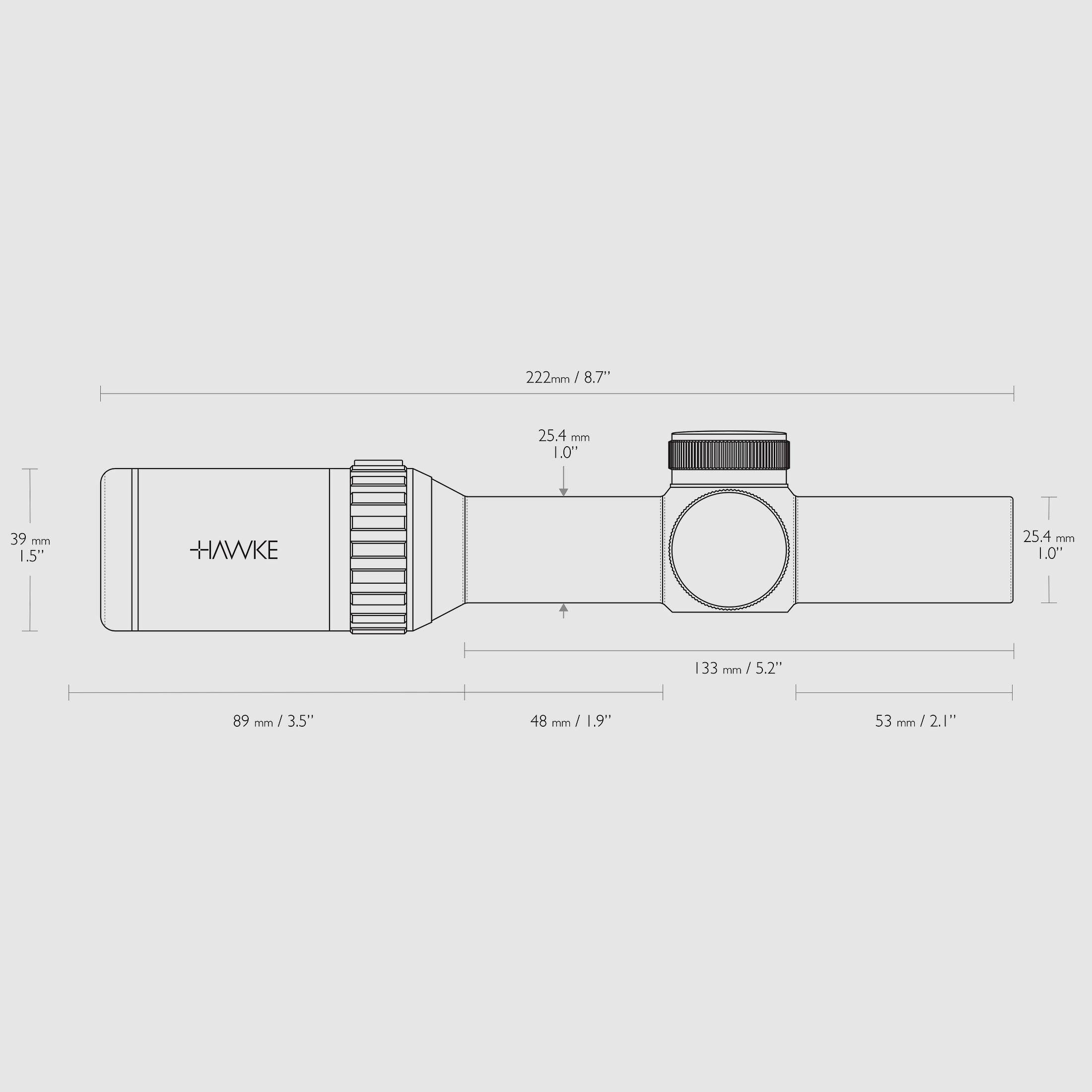 HAWKE 14206 Zielfernrohr VANTAGE IR 1-4x20 L4A FD ABSEHEN