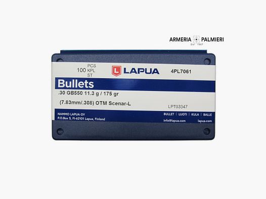 LAPUA POCISK CAL30 175GR SCENAR L