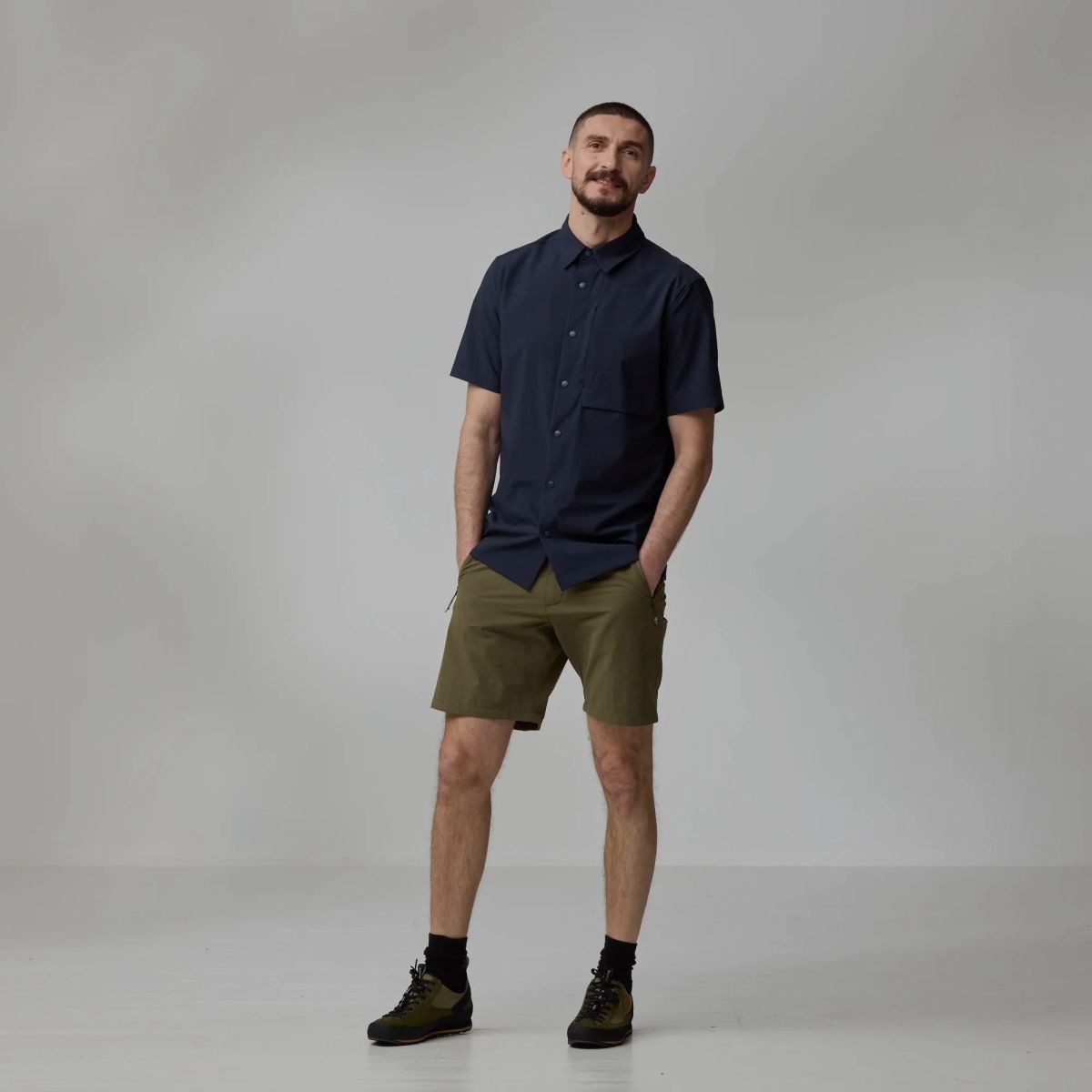 FJÄLLRÄVEN High Coast Pack Shirt SS M Navy