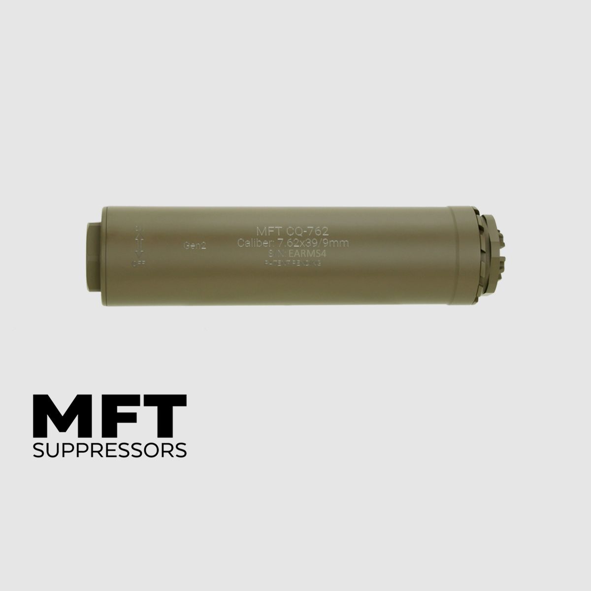 MFT CQ-762 Gen2 Suppressor 7.62/9mm FDE, image 1 of 3