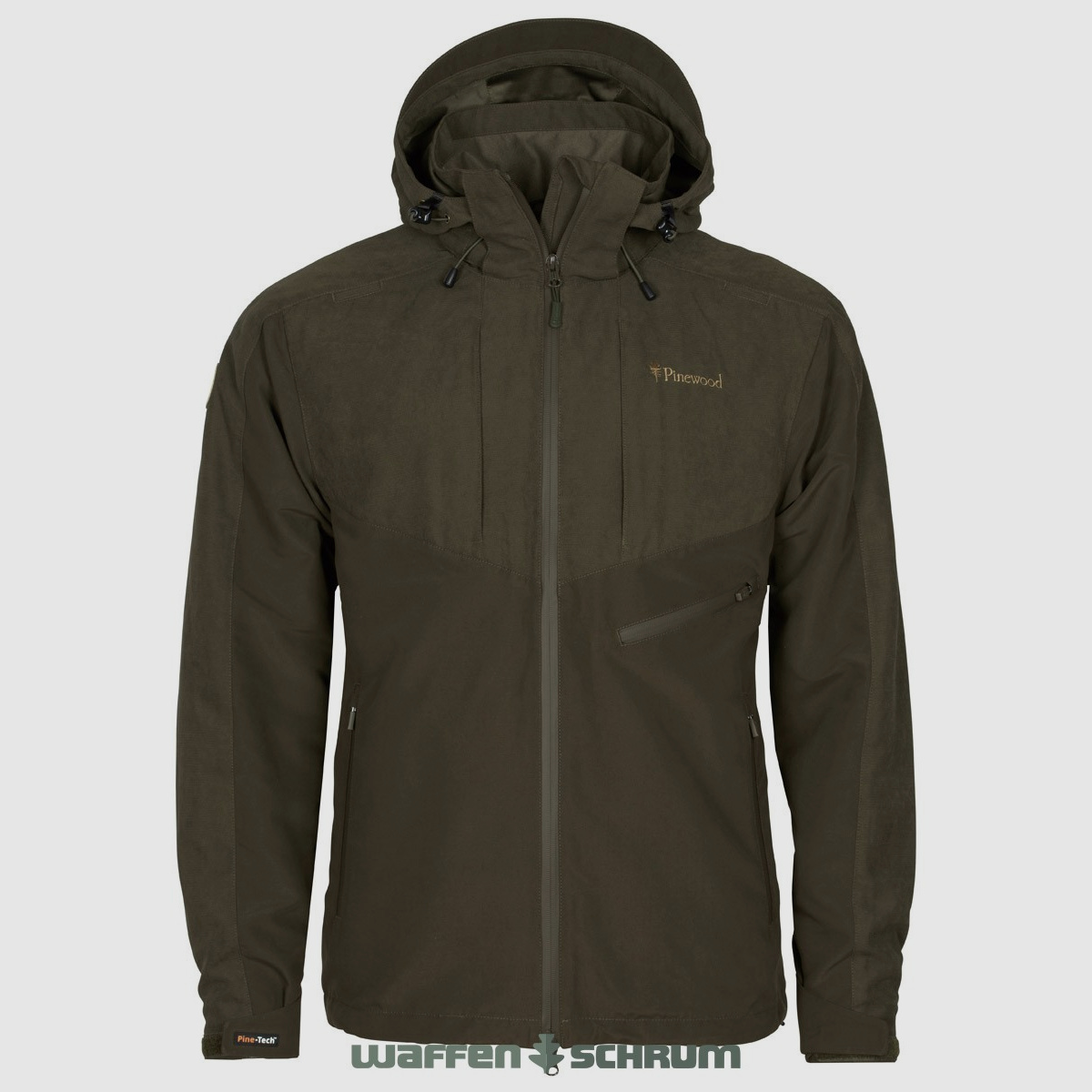 Chaqueta Pinewood Jacke Furudal Caza de Caribú Suede Extremo Marrón/D.Oliva