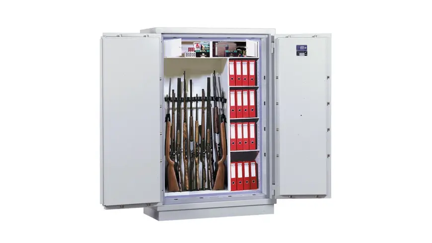Armadio per armi HARTMANN TRESORE Simon 200 - Serratura elettronica E 73300 - 17 Supporti per armi lunghe EN1143-1 Nuovo cassaforte per armi