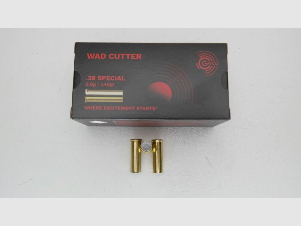 1000x Geco .38 Special 148gr. 9.6 grams Wad Cutter WC in 50 pack