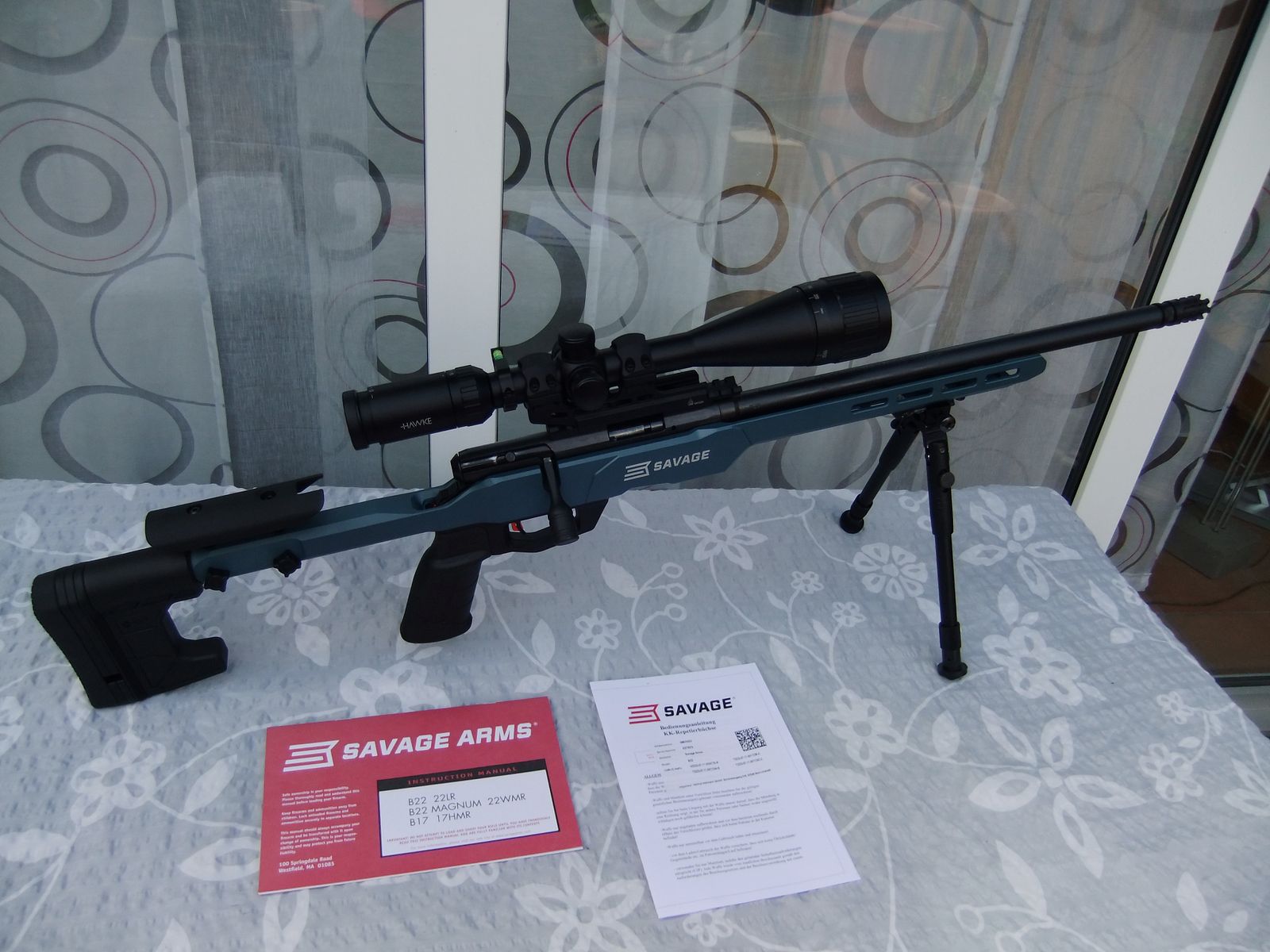 SAVAGE KK-Matchbüchse Mod. B22 PRECISION BLUE -18' .22lr Repetierer