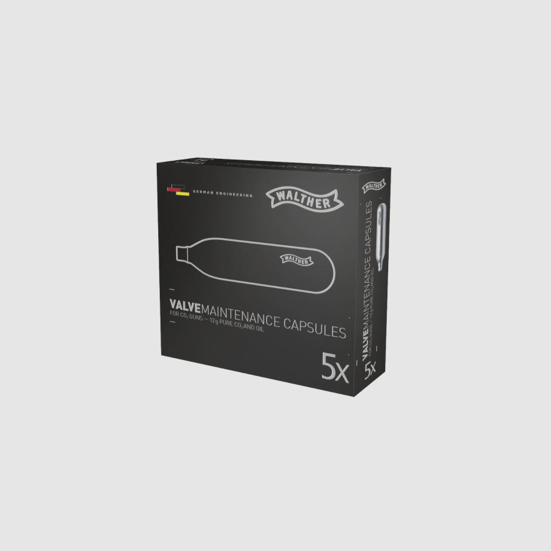 Capsules d'entretien Walther pour armes CO/2, boîte de 5 pièces