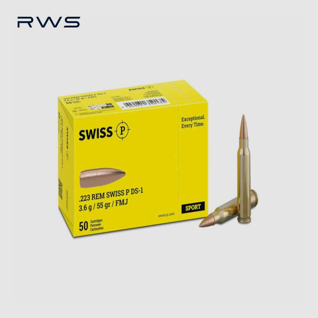 SWISS P .223 Rem. DS-1 3,6g/55gr. 50 St.