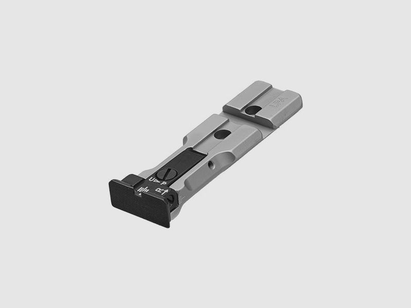 LPA WXT0107 SILVER BASE adjustable revolver sight with Weaver base for 629, 686, 586, 627, 66, 67, 696, 17, 19, 657, 610, 625, 29, 27 and new for caliber .50 – Black sight picture