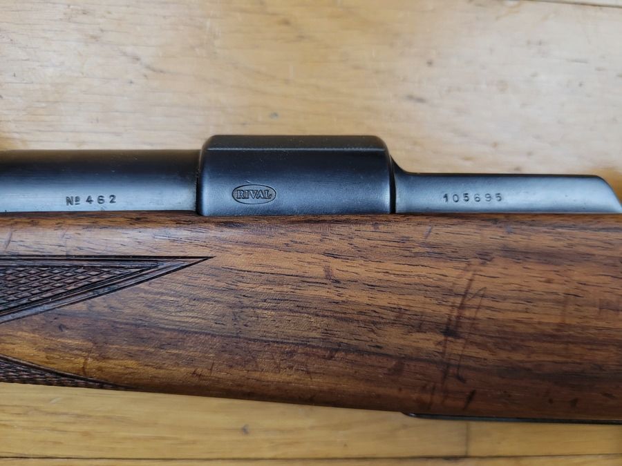 Eccezionale carabina Rival – calibro 10,75 x 68 – Catalogo della Manifattura – eccellente lavorazione Dumoulin – bellissimo calcio con checkering – grilletto Stetcher – meccanica eccellente e veloce – canna splendida – bellissima brunitura – stato perfetto, immagine 31 di 35