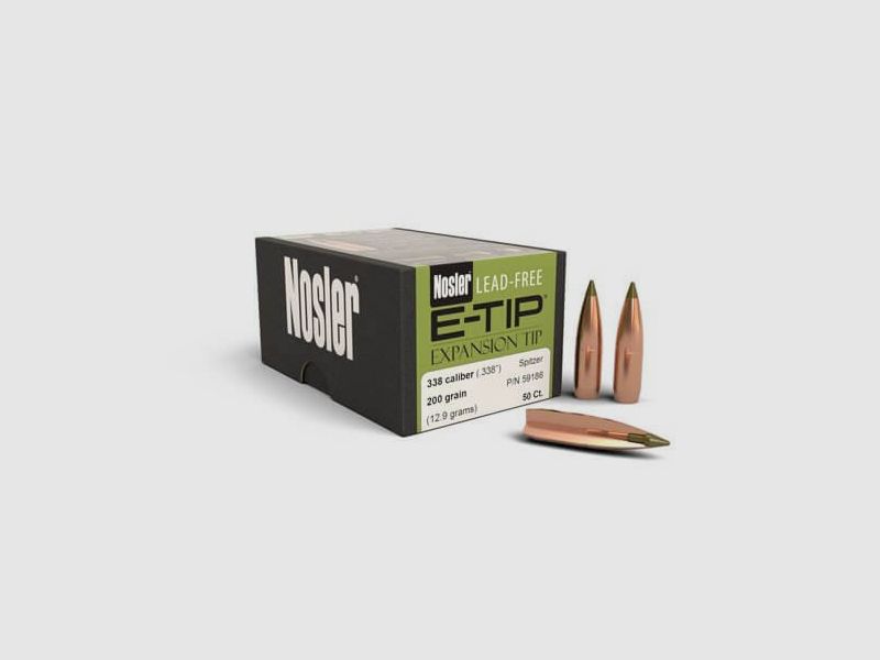 NOSLER E-TIP PROIETTILI DA CACCIA SENZA PIOMBO - .338 - 200gr.