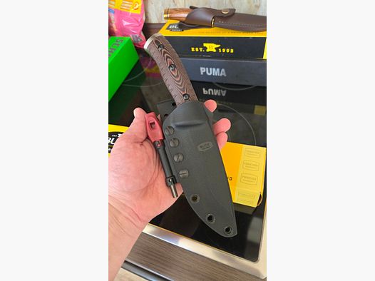 Messer von Buck mit Feuerstein