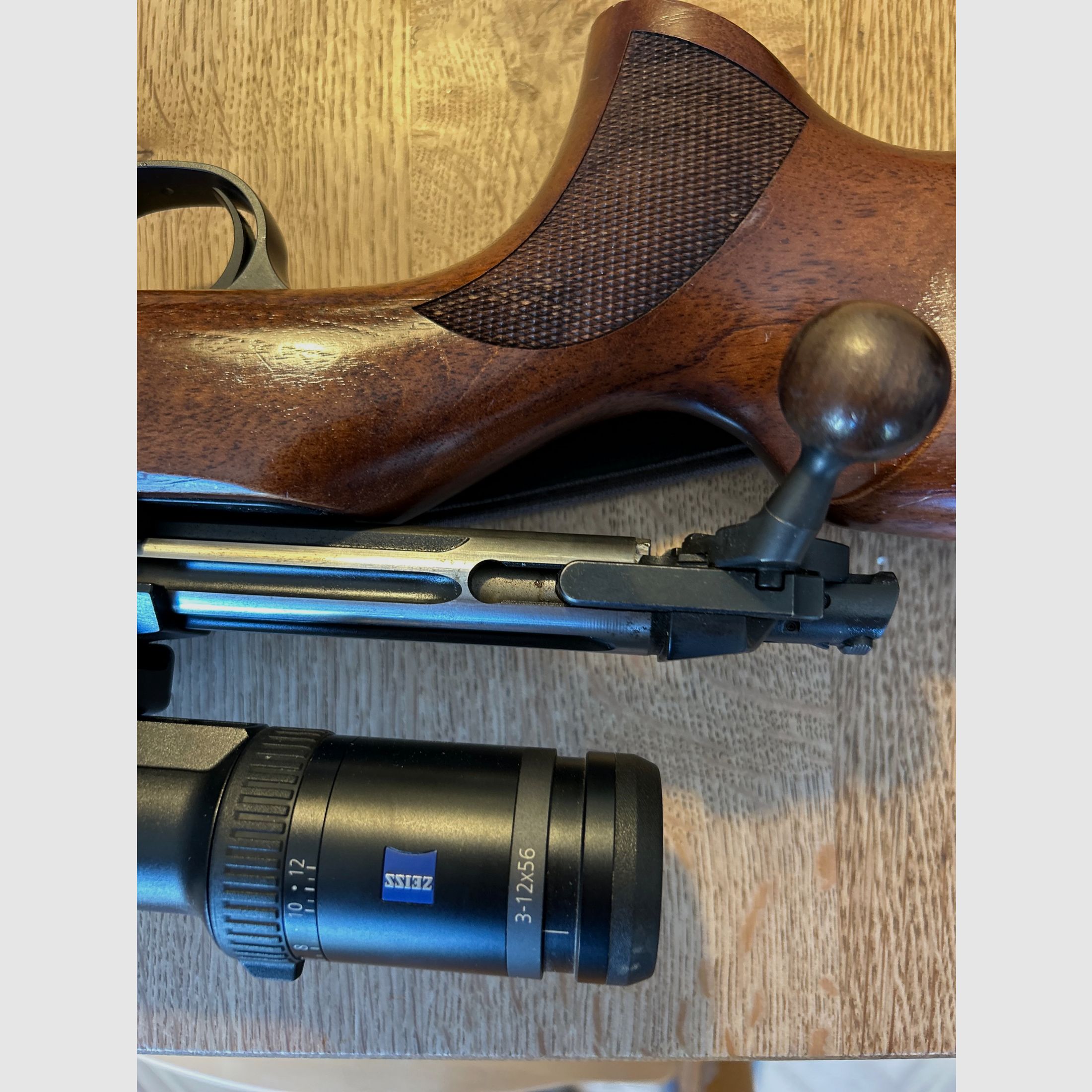 Steel action HS 52cm barrel, Cal.308 win with Zeiss victory Ht 3-12x56 scope, image 3 of 9