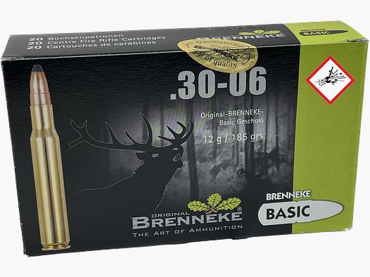 Brenneke Basic cartouche de chasse cal. .30-06 185grs