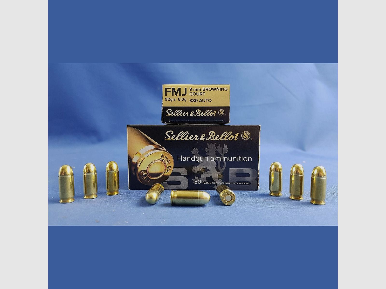 Sellier&Bellot 9mm Krótkie (380Auto) FMJ Browning COURT 6,0g/92grs.