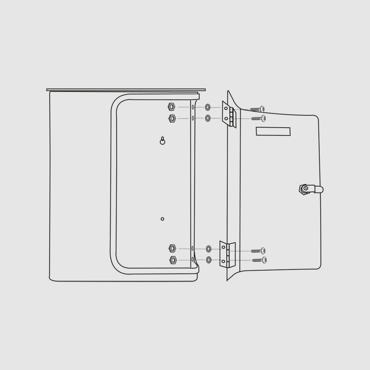 Rottner brievenbus Splashy antraciet wit
