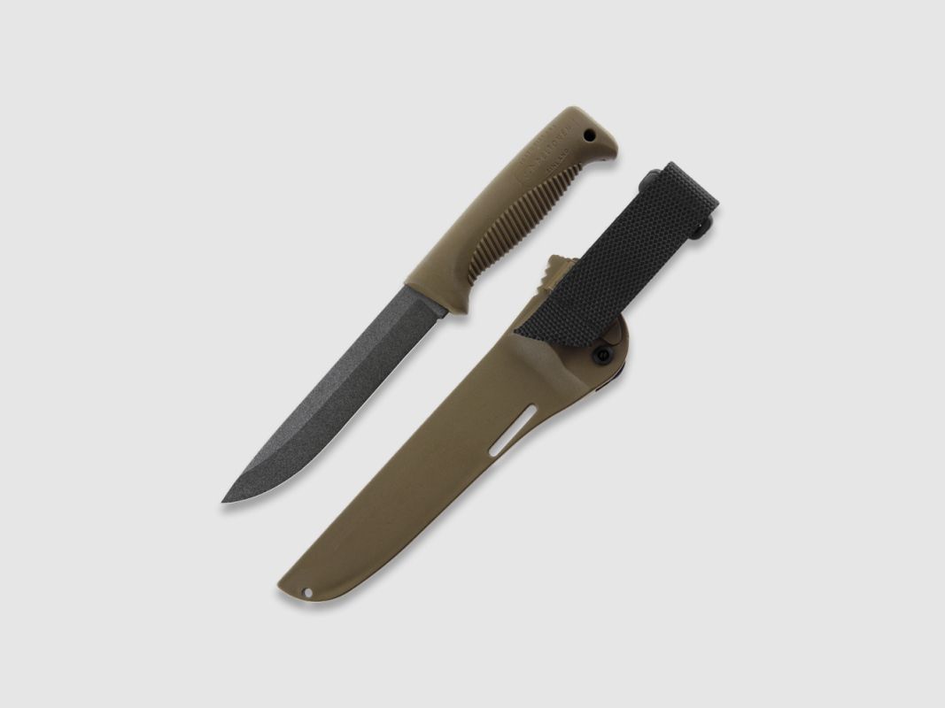 Peltonen Knives M95 Ranger Puukko Sissipuukko FJP120 PTFE Beschichtung Kunststoffscheide braun FDE