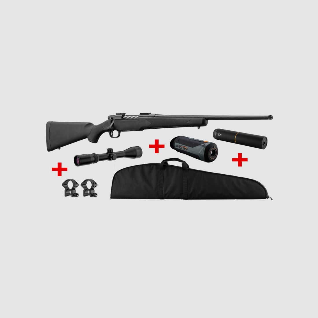 Pack große Jagd Mossberg Patriot 243 WIN + Wärmebildkamera Pixfra, Bild 1 von 2