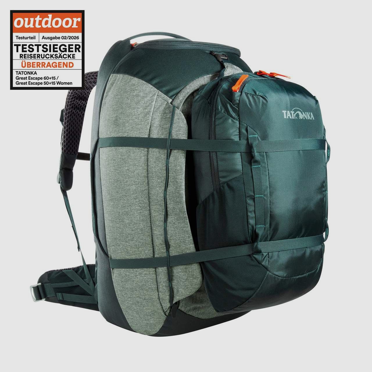 Tatonka Great Escape 60+15 – Reiserucksack mit Front-Daypack, Bild 2 von 5