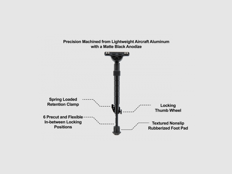 UTG Recon Flex Folding Bipod 8.0"-11.8" M-LOK, image 6 of 7