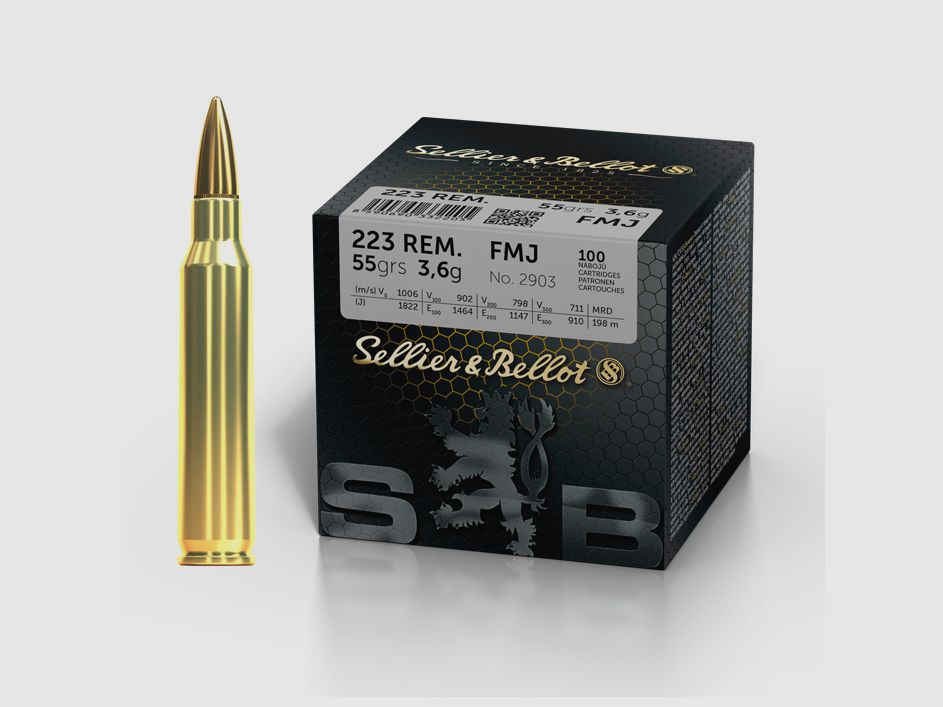 S&B Training FMJ .223 Rem. 3.6g